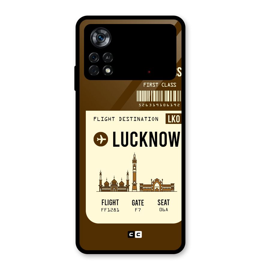 Lucknow Boarding Pass Glass Back Case for Poco X4 Pro 5G