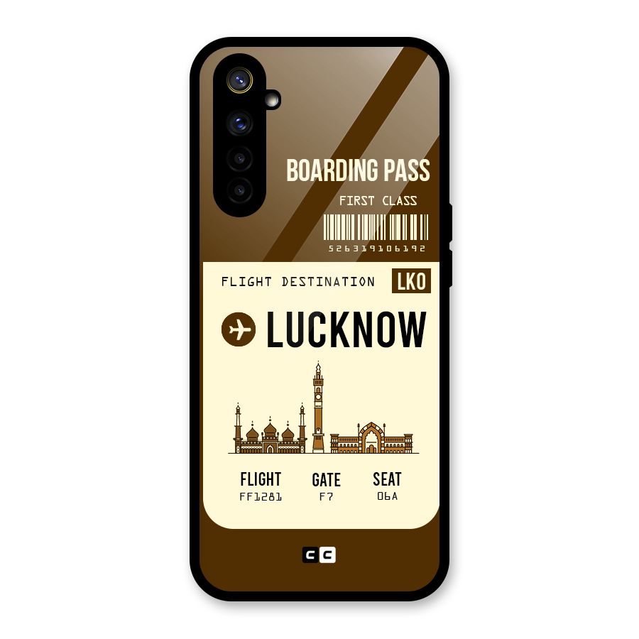 Lucknow Boarding Pass Glass Back Case for Realme 6i