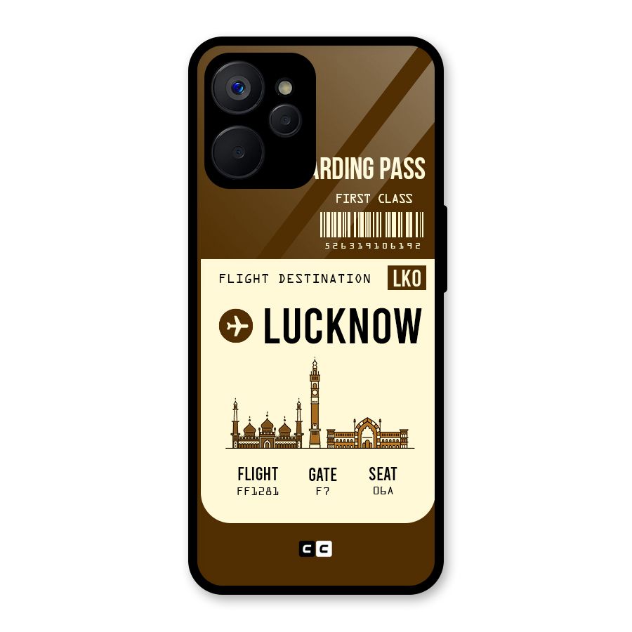 Lucknow Boarding Pass Glass Back Case for Realme 9i 5G