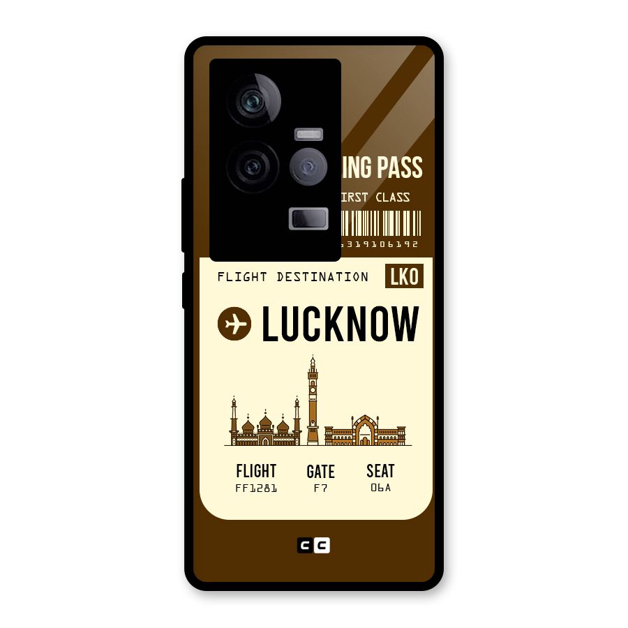 Lucknow Boarding Pass Glass Back Case for Vivo iQOO 11 5G