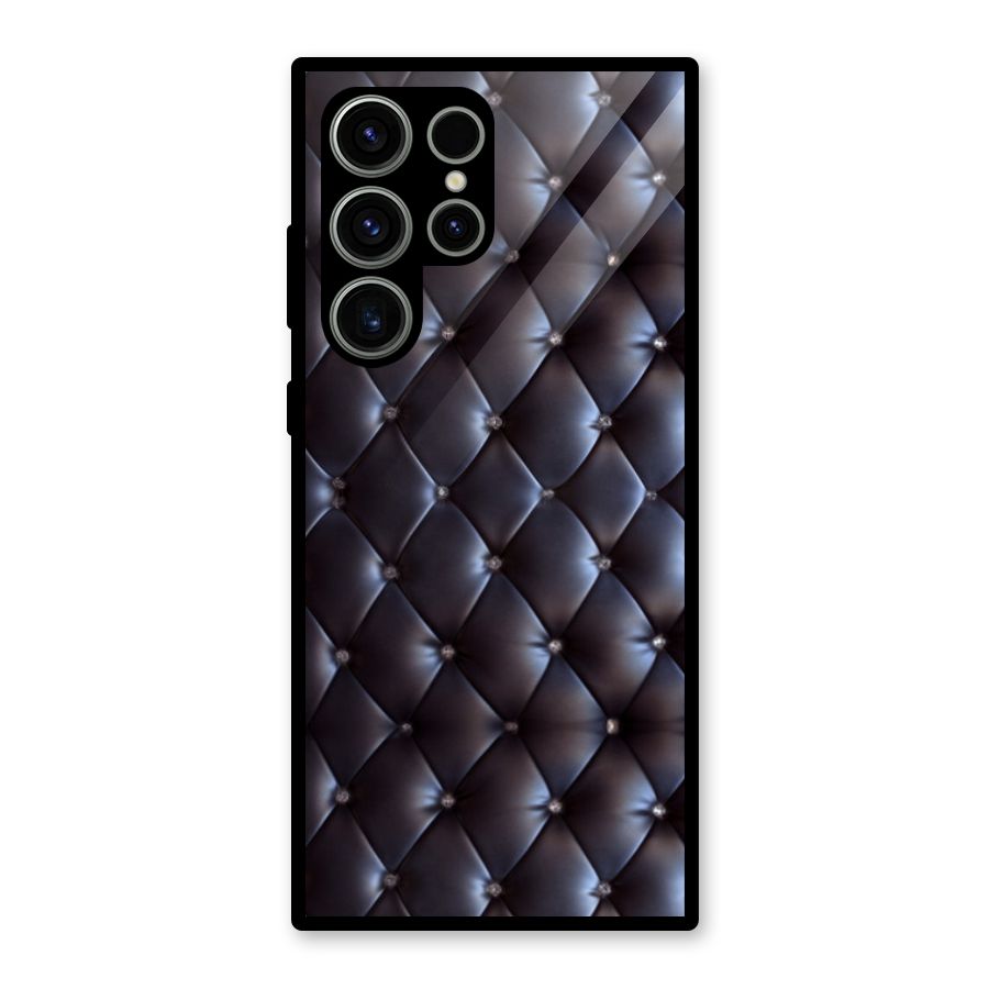Luxury Pattern Glass Back Case for Galaxy S23 Ultra