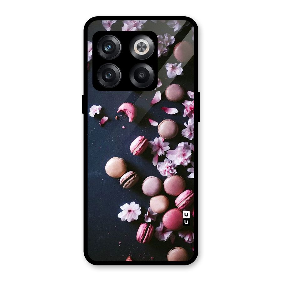 Macaroons And Cheery Blossoms Glass Back Case for OnePlus 10T