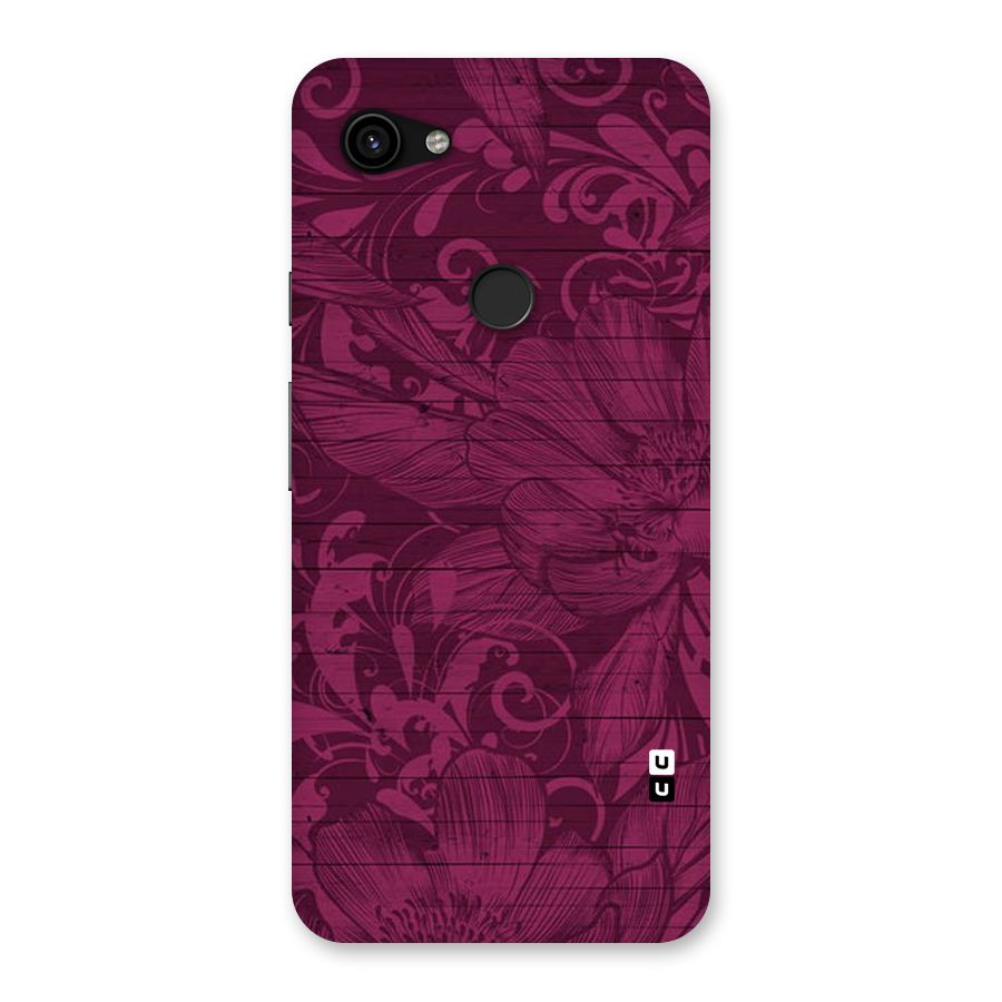 Magenta Floral Pattern Back Case for Google Pixel 3a XL