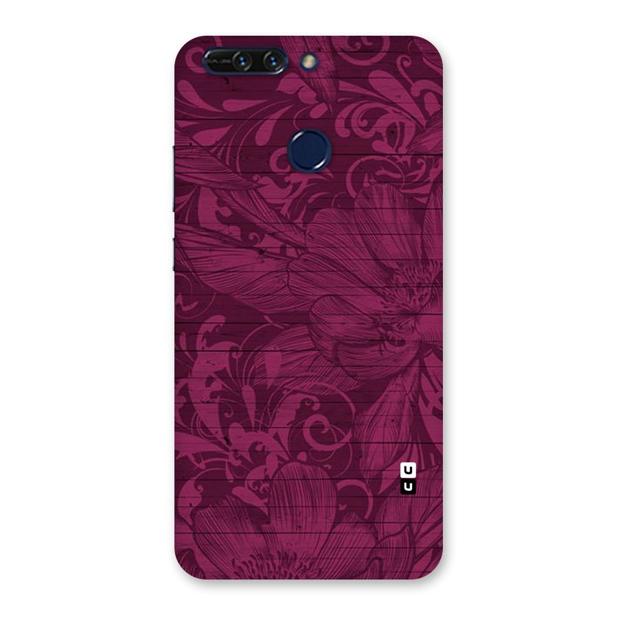 Magenta Floral Pattern Back Case for Honor 8 Pro