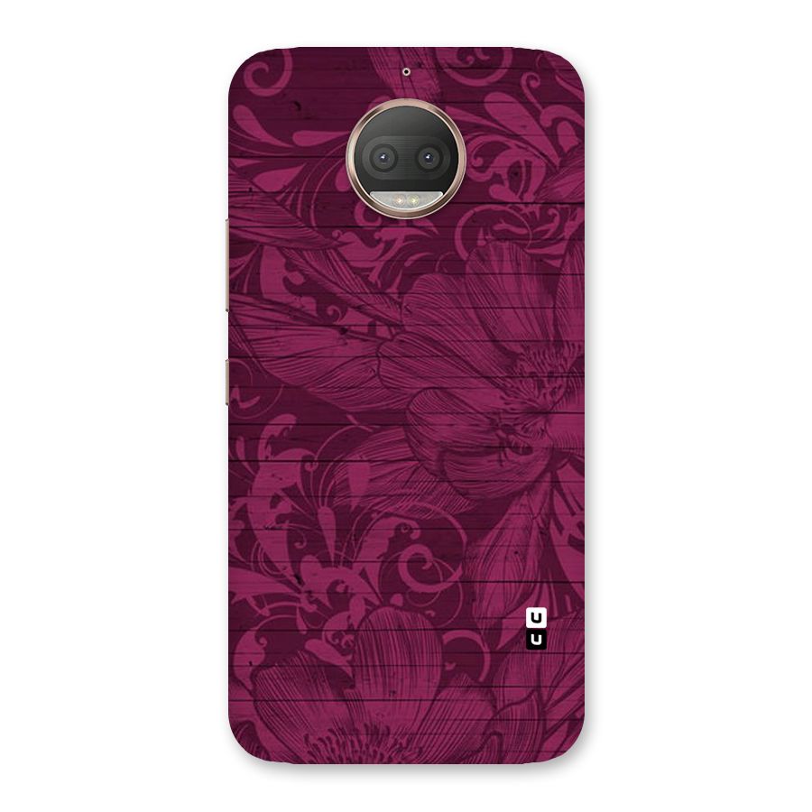 Magenta Floral Pattern Back Case for Moto G5s Plus