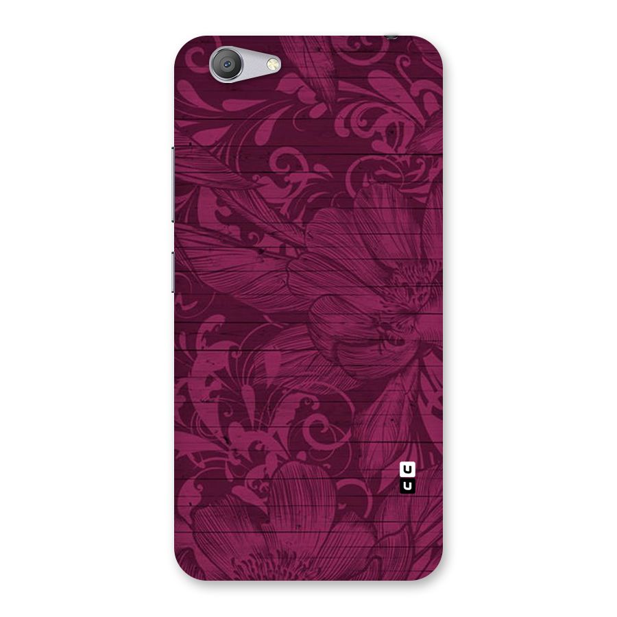 Magenta Floral Pattern Back Case for Vivo Y53