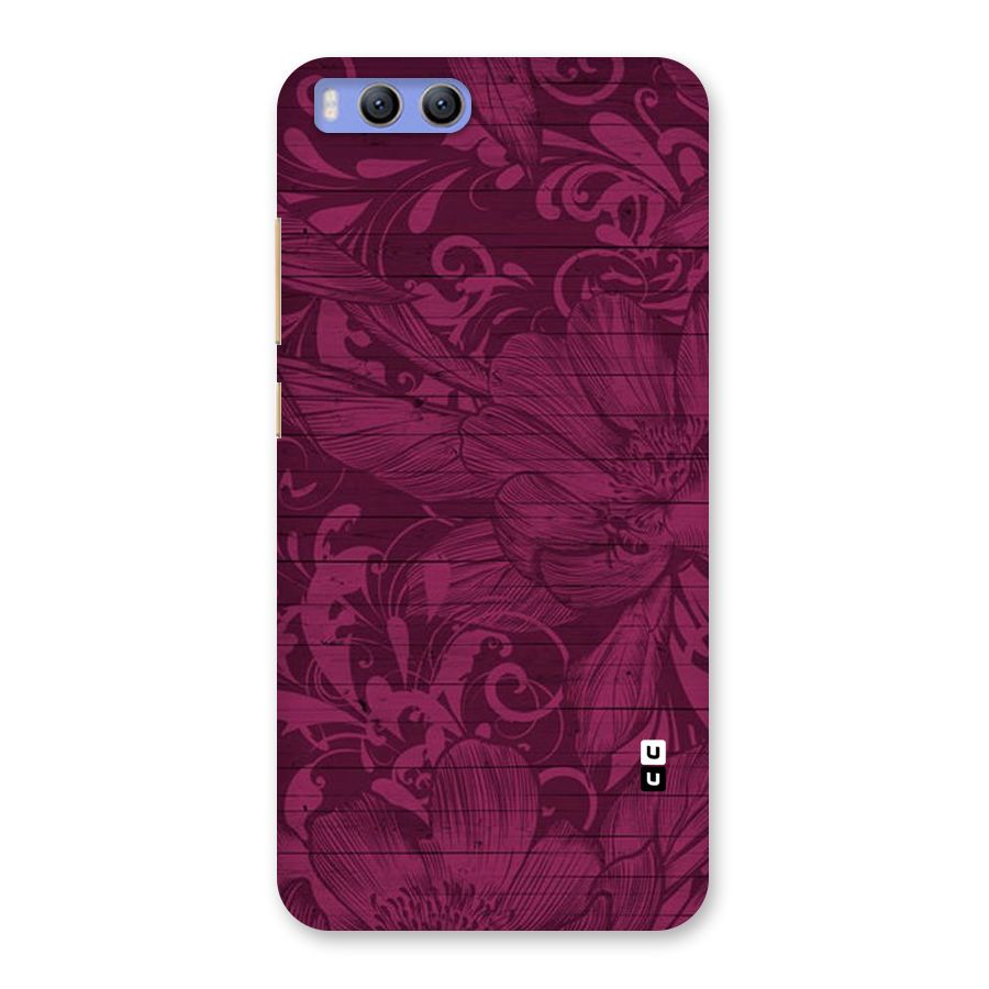 Magenta Floral Pattern Back Case for Xiaomi Mi 6