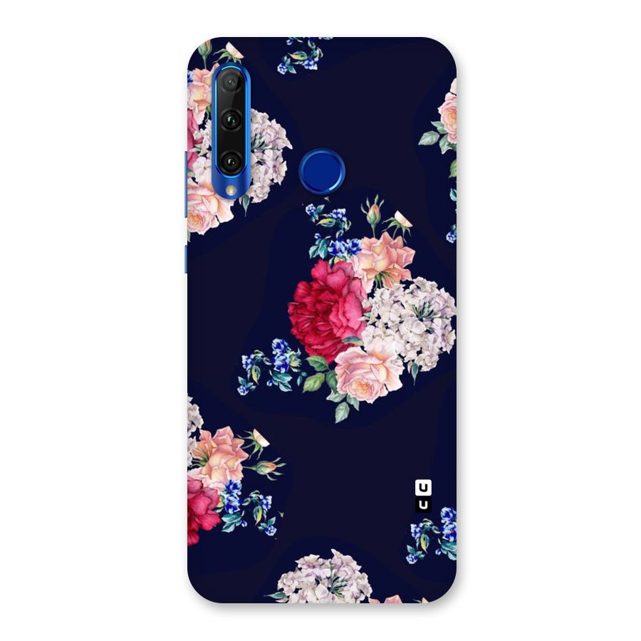 Magenta Peach Floral Back Case for Honor 20i