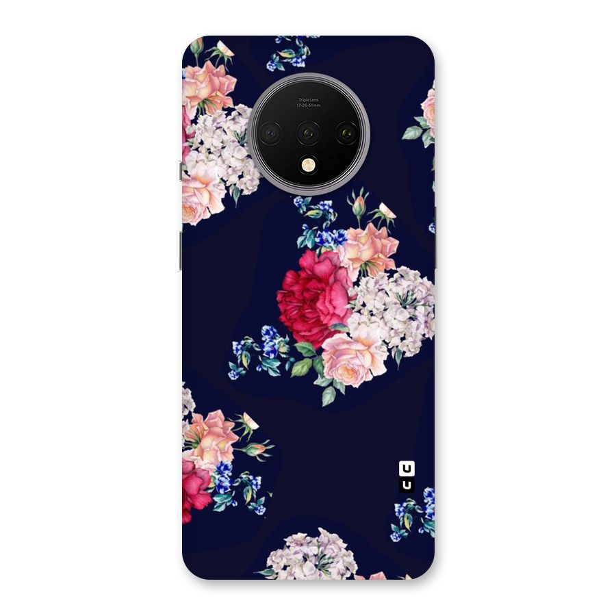 Magenta Peach Floral Back Case for OnePlus 7T