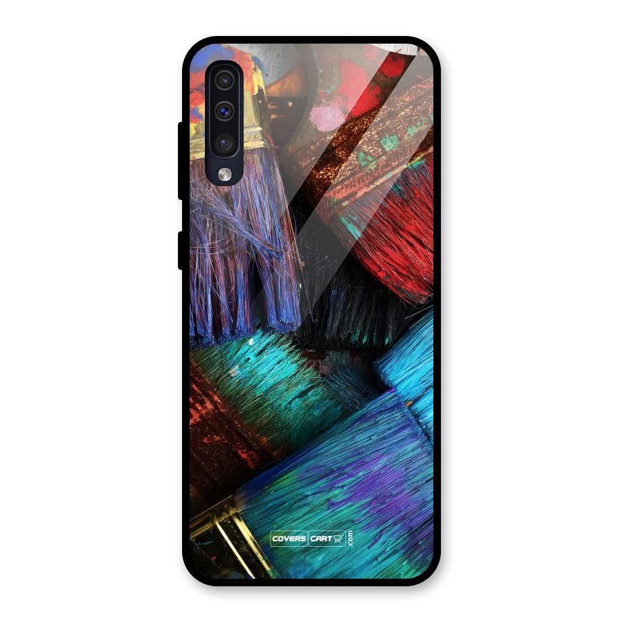 Magic Brushes Glass Back Case for Galaxy A50