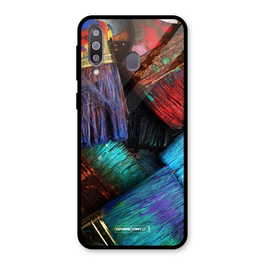 Magic Brushes Glass Back Case for Galaxy M30
