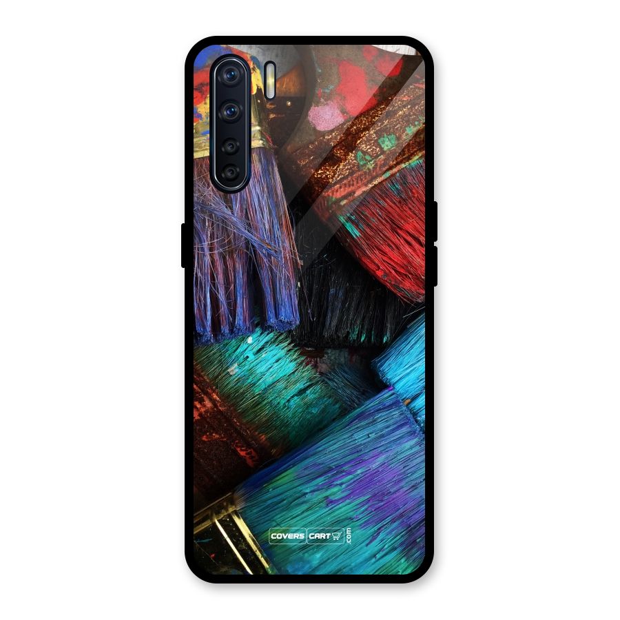 Magic Brushes Glass Back Case for Oppo F15