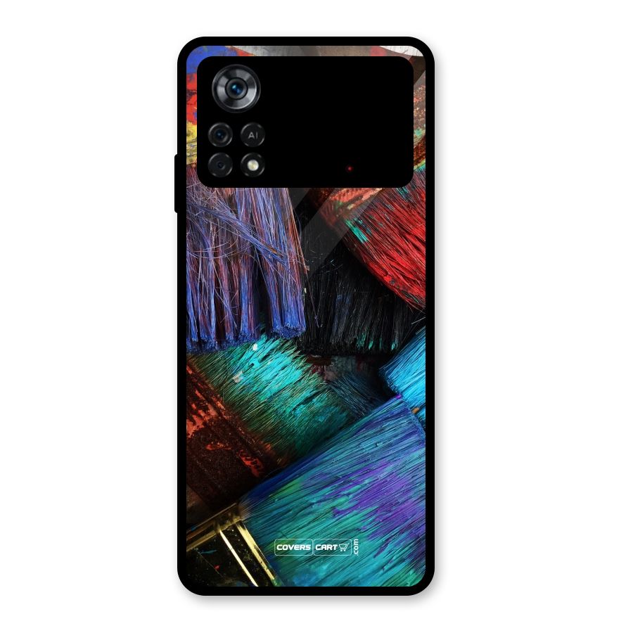 Magic Brushes Glass Back Case for Poco X4 Pro 5G