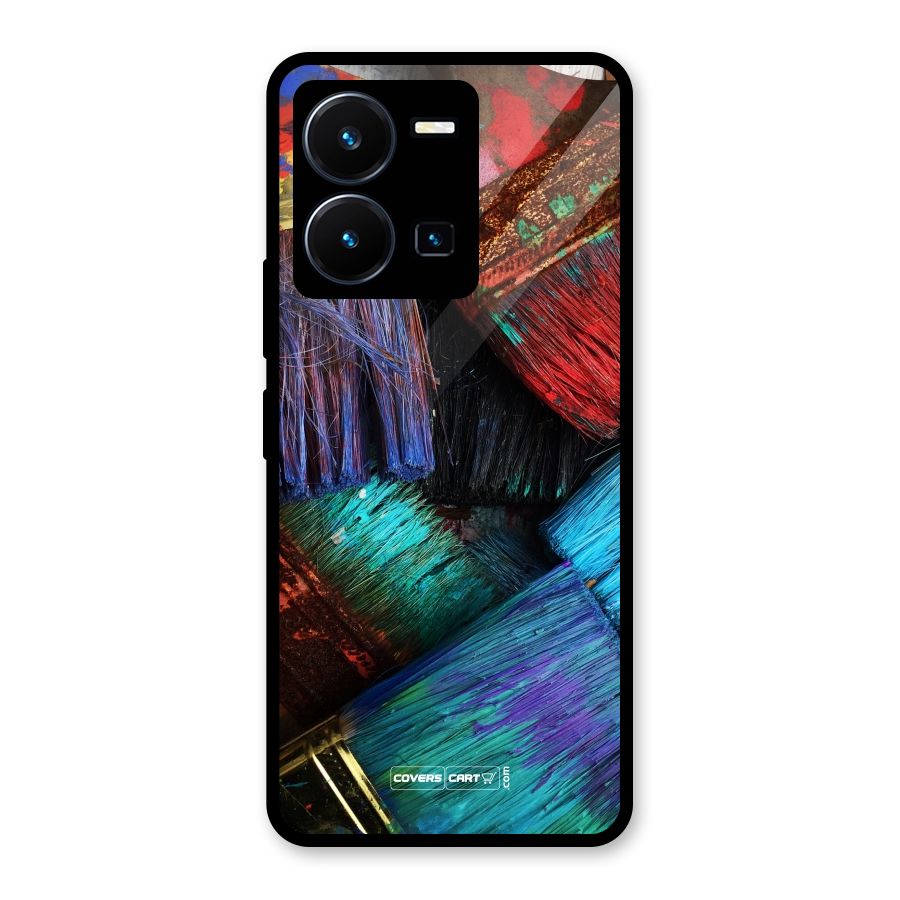 Magic Brushes Glass Back Case for Vivo Y35