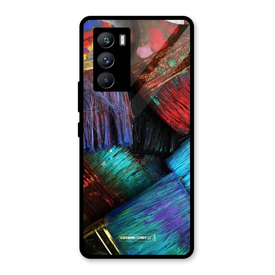 Magic Brushes Glass Back Case for Vivo iQOO 9 SE