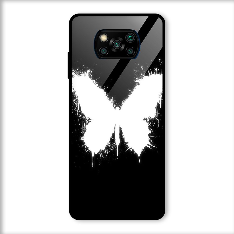 Magic Butterfly Glass Back Case for Poco X3