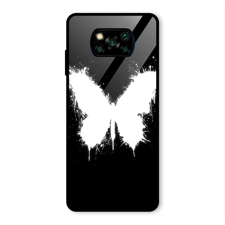 Magic Butterfly Glass Back Case for Poco X3 Pro