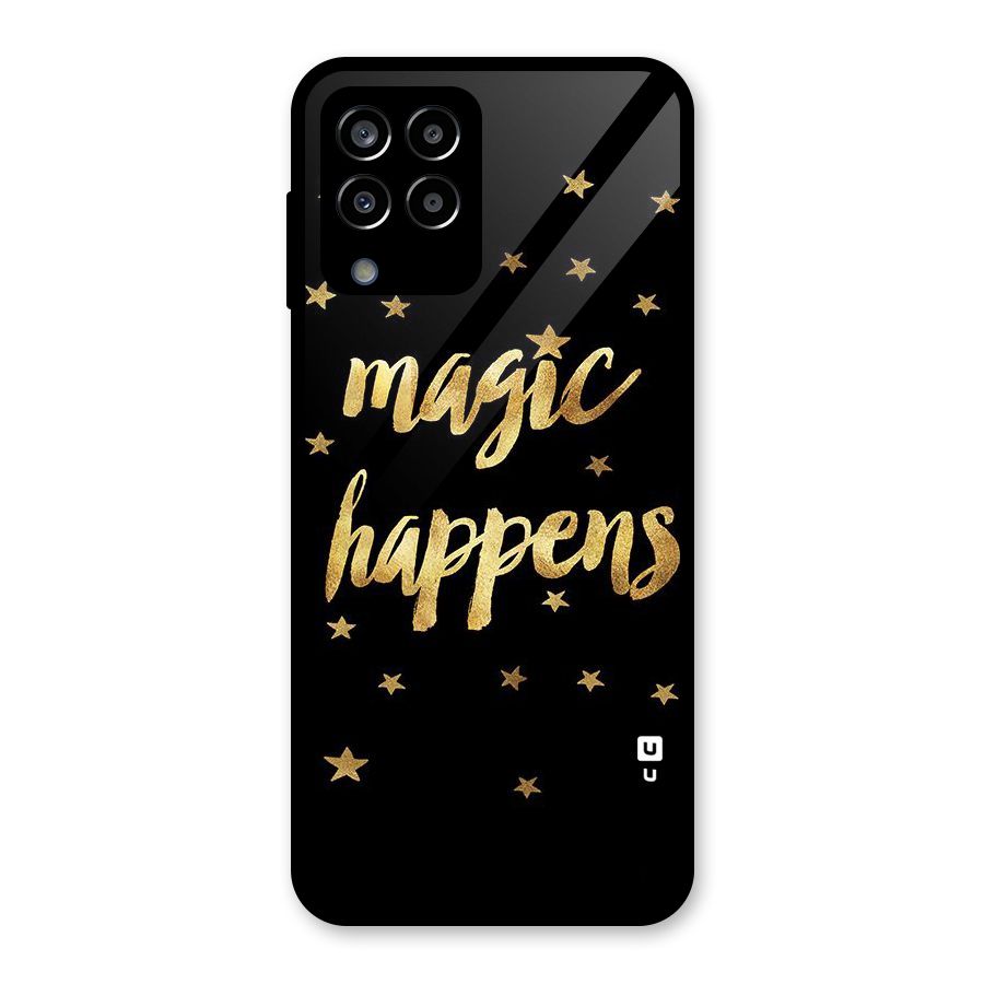 Magic Happens Glass Back Case for Galaxy M33