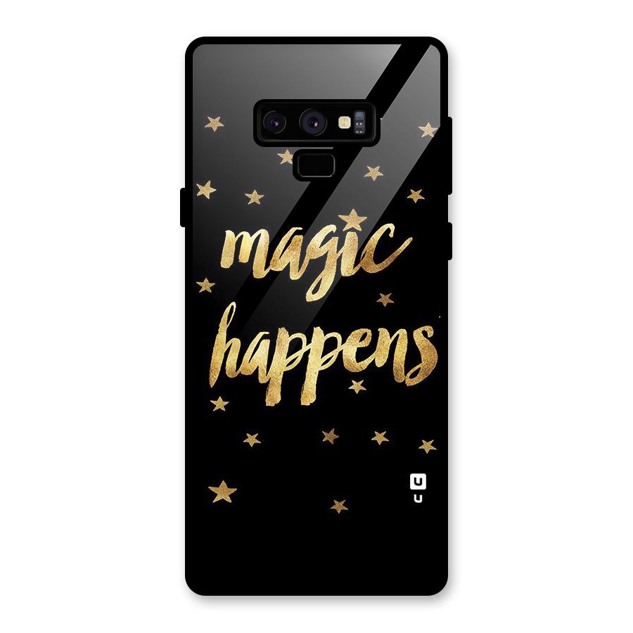 Magic Happens Glass Back Case for Galaxy Note 9