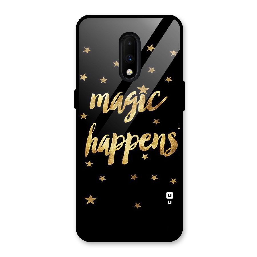 Magic Happens Glass Back Case for OnePlus 7