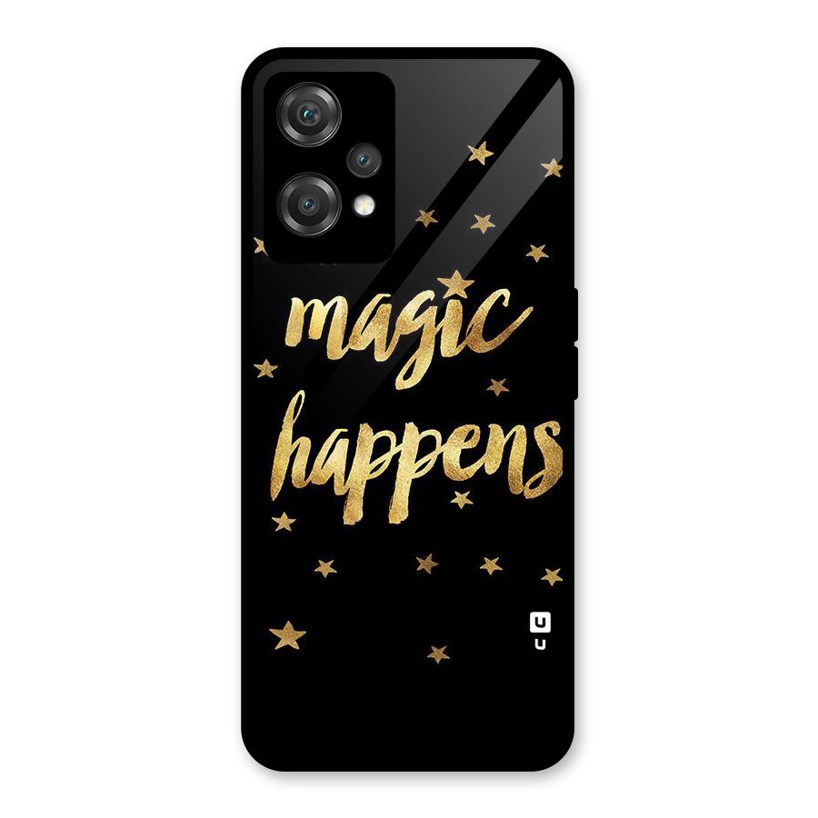 Magic Happens Glass Back Case for OnePlus Nord CE 2 Lite 5G