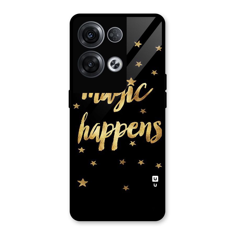 Magic Happens Glass Back Case for Oppo Reno8 Pro 5G