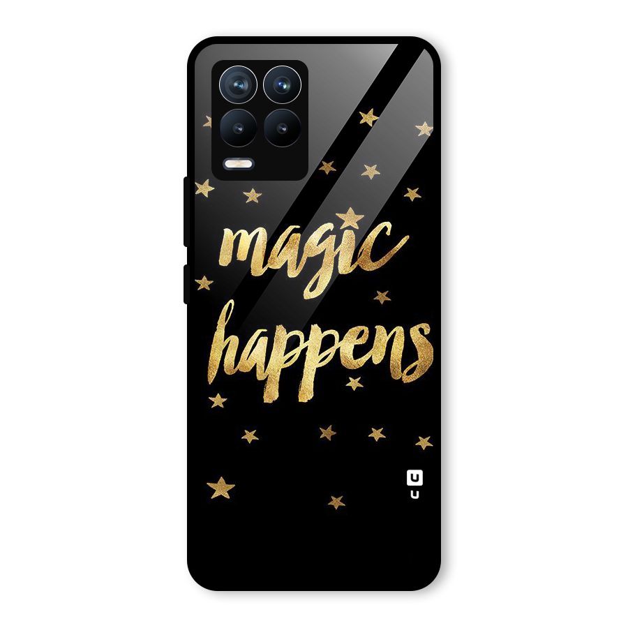 Magic Happens Glass Back Case for Realme 8 Pro