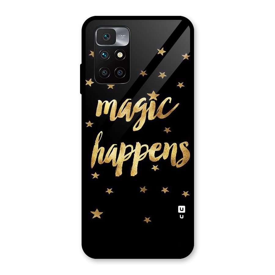 Magic Happens Glass Back Case for Redmi 10 Prime