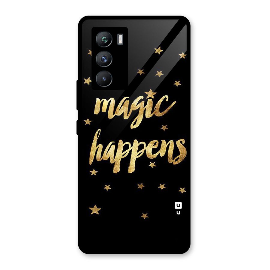Magic Happens Glass Back Case for Vivo iQOO 9 SE