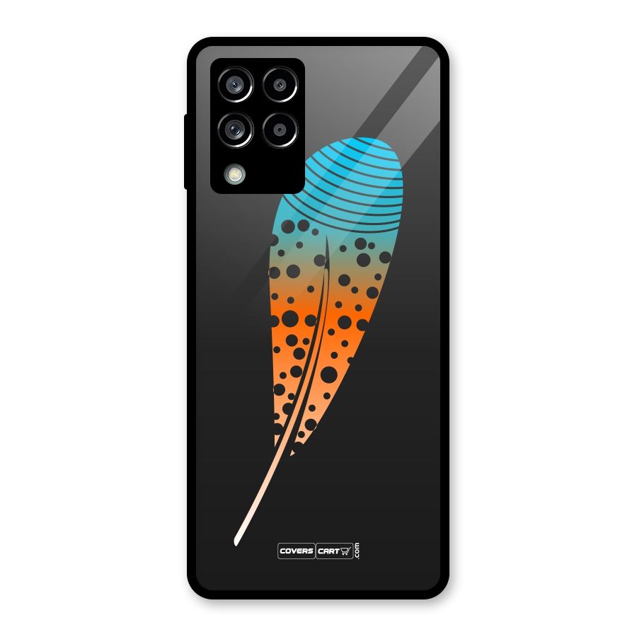 Magical Feather Glass Back Case for Galaxy M53 5G