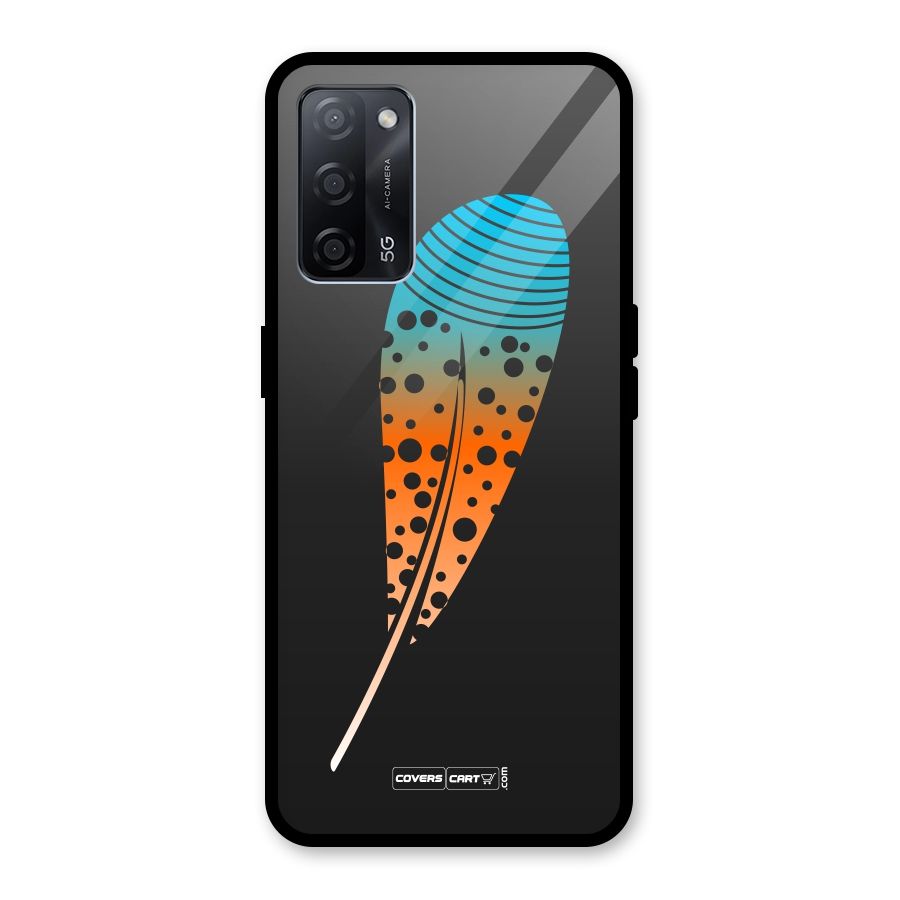 Magical Feather Glass Back Case for Oppo A53s 5G