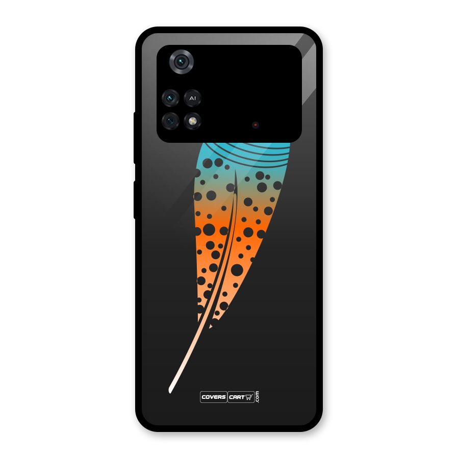 Magical Feather Glass Back Case for Poco M4 Pro 4G