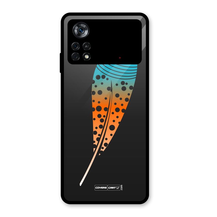 Magical Feather Glass Back Case for Poco X4 Pro 5G