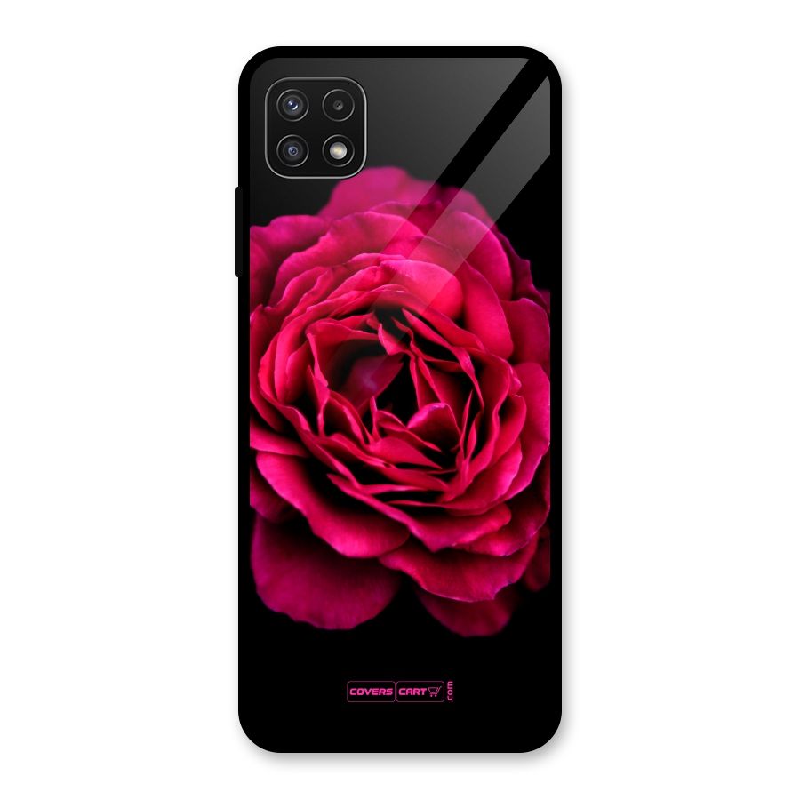 Magical Rose Glass Back Case for Galaxy A22 5G