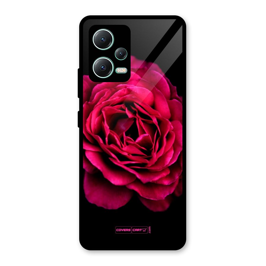 Magical Rose Glass Back Case for Redmi Note 12 5G