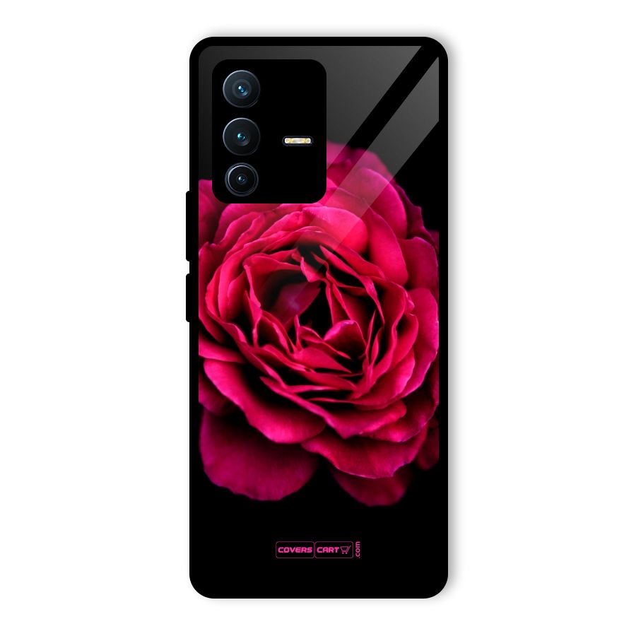 Magical Rose Glass Back Case for Vivo V23 Pro