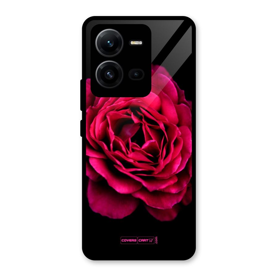 Magical Rose Glass Back Case for Vivo V25
