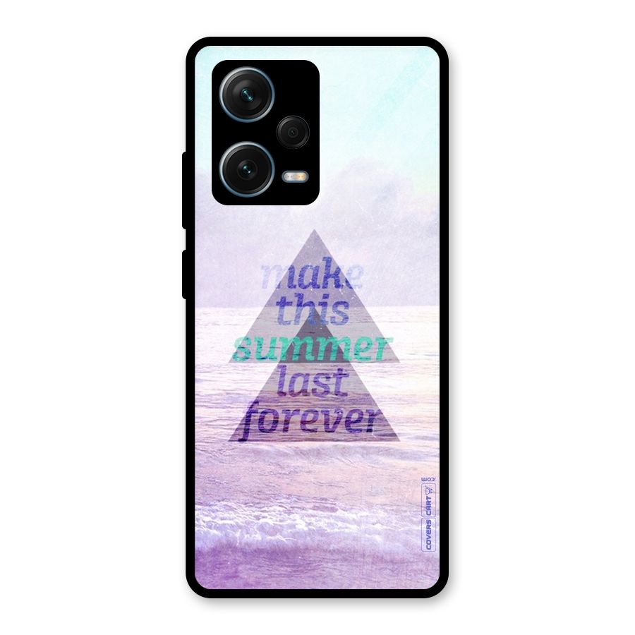 Make This Summer Last Forever Glass Back Case for Redmi Note 12 Pro Plus 5G