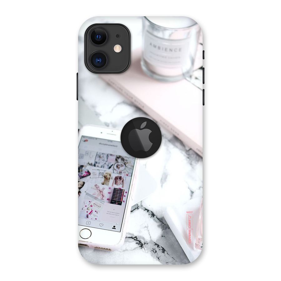 Make Up And Phone Back Case for iPhone 11 Logo Cut