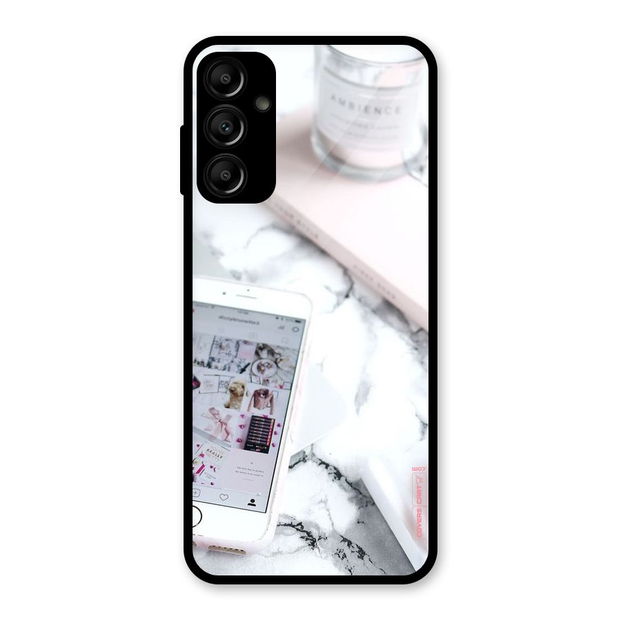 Make Up And Phone Glass Back Case for Galaxy A14 5G
