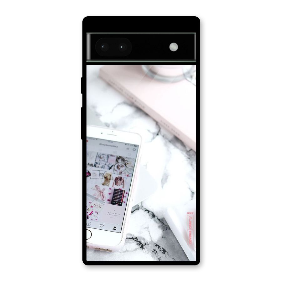 Make Up And Phone Glass Back Case for Google Pixel 6a