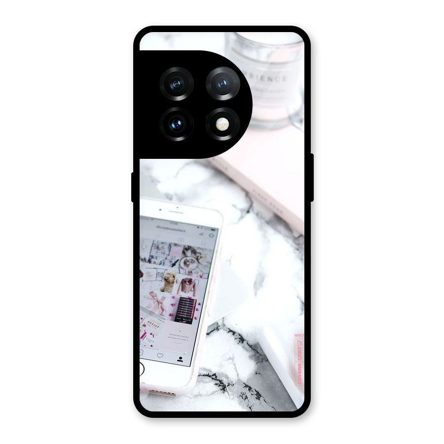 Make Up And Phone Glass Back Case for OnePlus 11