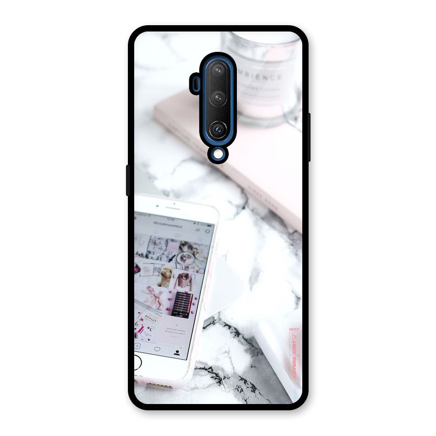 Make Up And Phone Glass Back Case for OnePlus 7T Pro