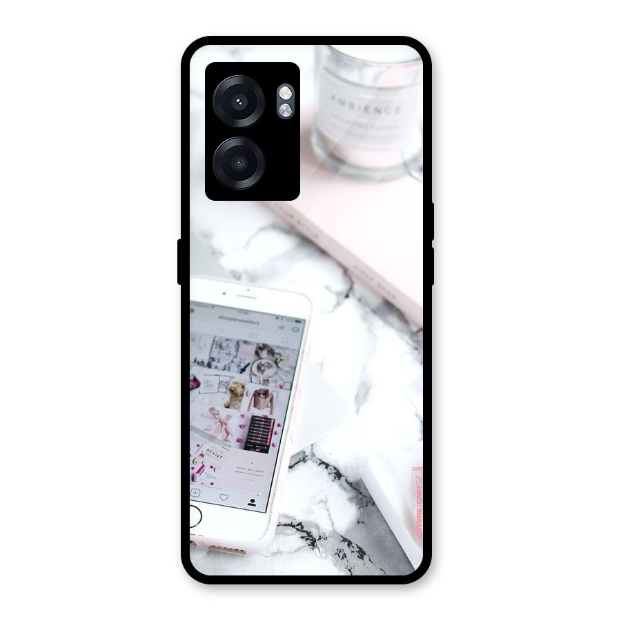 Make Up And Phone Glass Back Case for Oppo K10 (5G)