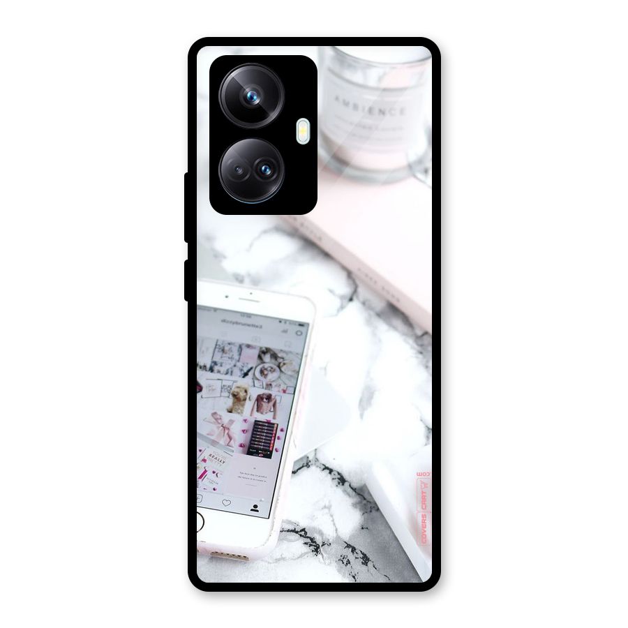 Make Up And Phone Glass Back Case for Realme 10 Pro Plus