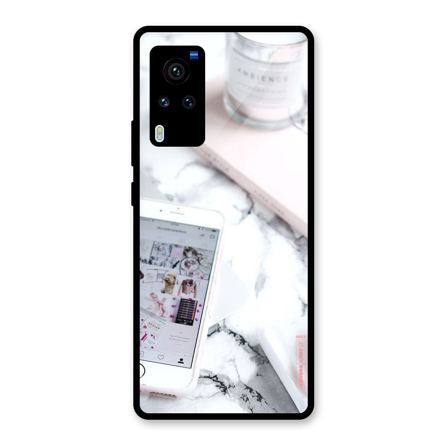 Make Up And Phone Glass Back Case for Vivo X60 Pro