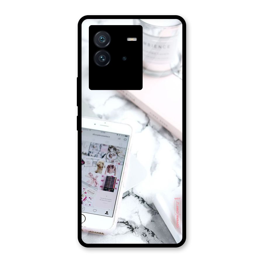 Make Up And Phone Glass Back Case for Vivo iQOO Neo 6 5G
