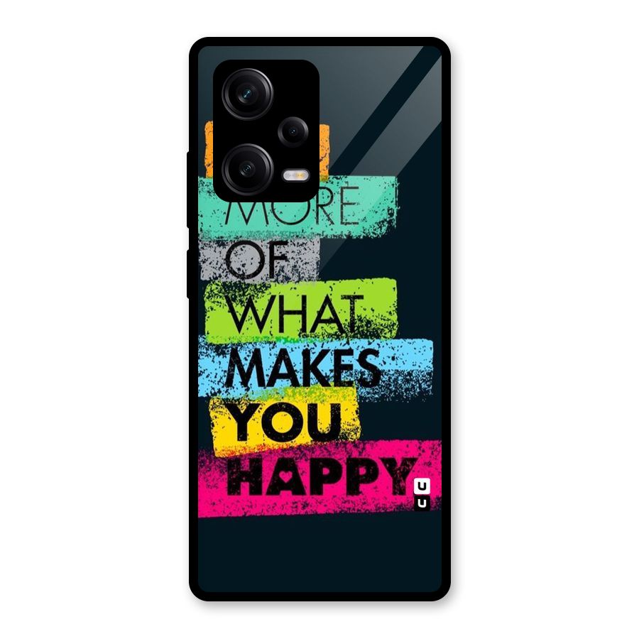 Makes You Happy Glass Back Case for Redmi Note 12 Pro