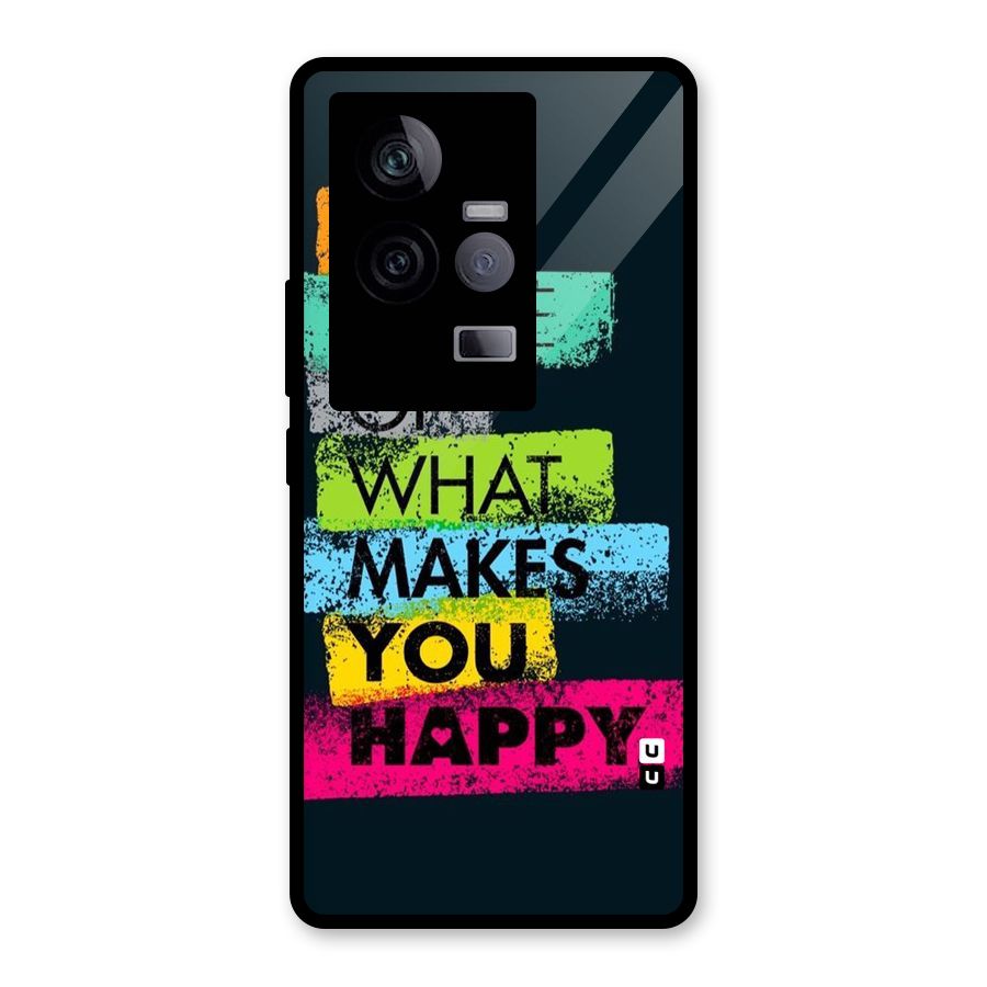 Makes You Happy Glass Back Case for Vivo iQOO 11 5G
