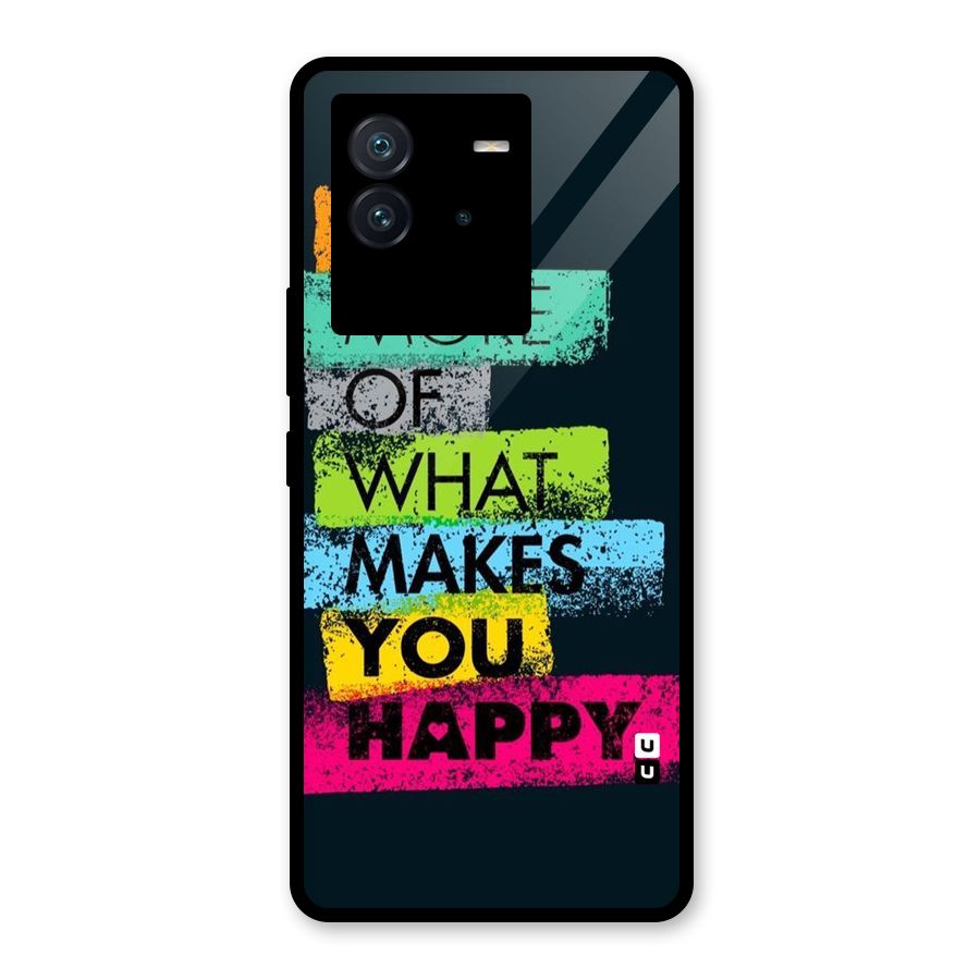 Makes You Happy Glass Back Case for Vivo iQOO Neo 6 5G